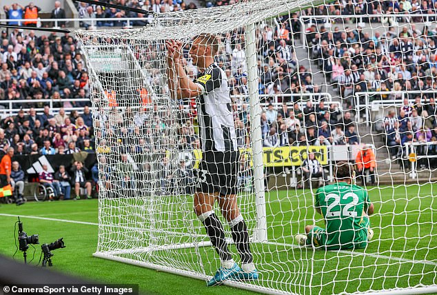 Centre-back Dan Burn scored the second goal of the match, but unfortunately it was into his own net.