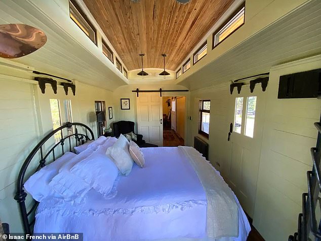 After investing $147,000 and five months of work, they listed the converted train car on Airbnb. French said bookings started coming in immediately.