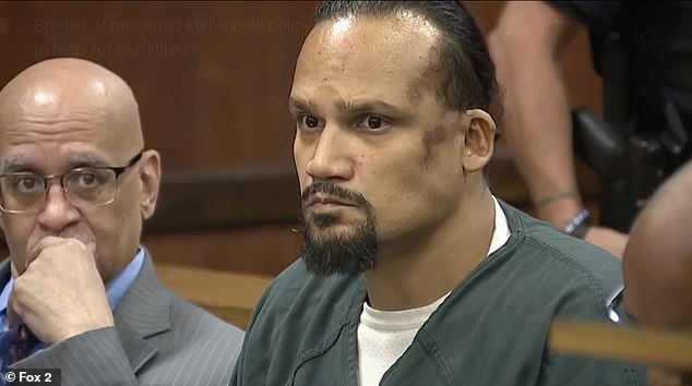 Michael Lopez (pictured in court), 44, now faces murder, weapons and drug charges.