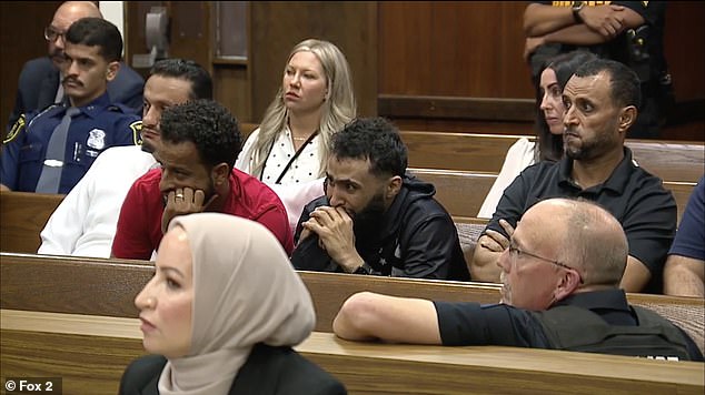 Ahmed broke down in court as he watched the harrowing footage, clearly distraught with his head in his hands as the sound of the gunshot echoed through the courtroom.