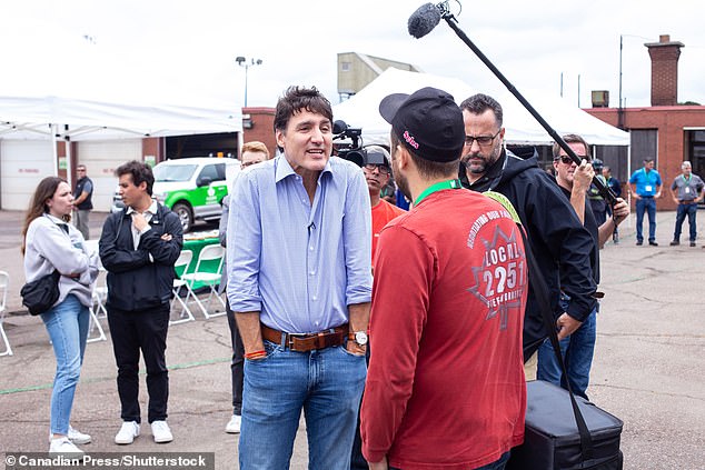 A video captured the awkward moment Trudeau unsuccessfully tried to talk the Algoma steelworker down during a tense exchange in Sault Ste. Marie on Friday.