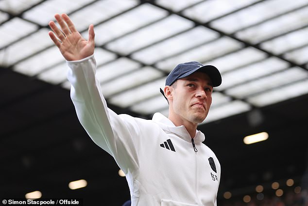 Manuel Ugarte was paraded around the field to applause and watched from the stands.