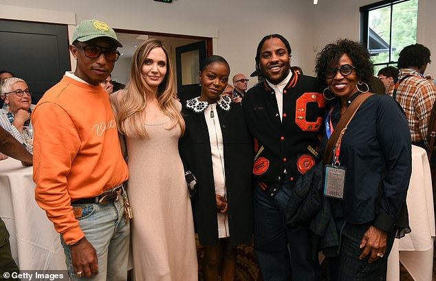 He also met with Pharrell Williams, Danielle Deadwyler, Malcolm Washington and Pauletta Washington.