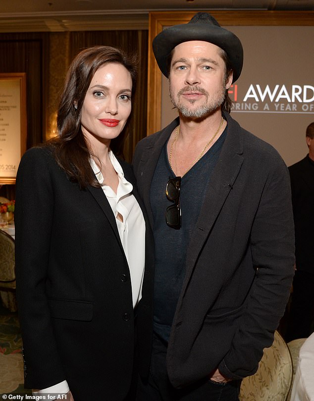 Angelina split from her movie star husband after a controversial plane incident in 2016; pictured here in 2015