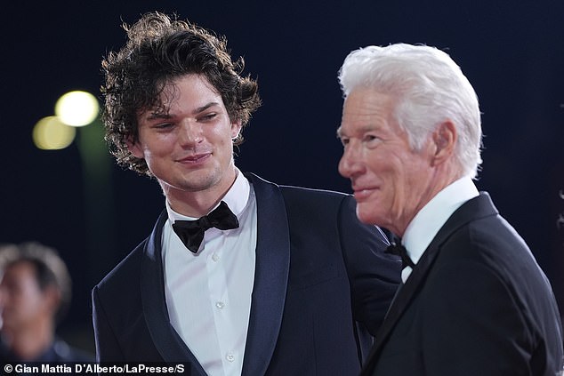 The actor and his 24-year-old son looked equally dapper as they walked the red carpet at the Filming Italy Venice Award event.