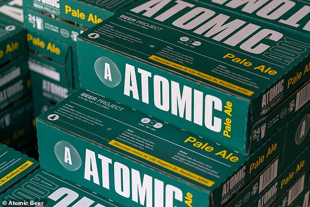 The closure of the premises also means that Atomic Beer will stop producing its drinks (pictured, portions of Atomic Beer pale ale)