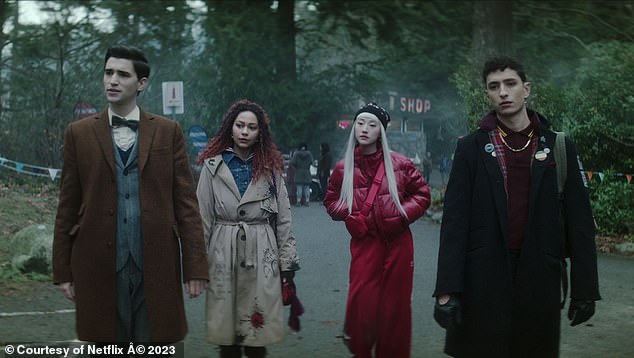 The eight-episode series proved to be a huge hit with horror and mystery fans, but sadly it will not be returning for a second season (pictured, from left: George Rexstrew as Edwin Payne, Kassius Nelson as Crystal Palace, Yuyu Kitamura as Niko Sasaki and Jayden Revri as Charles Rowland)