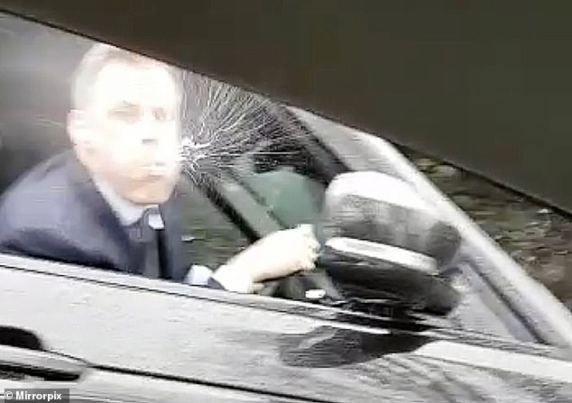 Carragher was caught on video spitting at a car carrying a man and a 14-year-old girl.