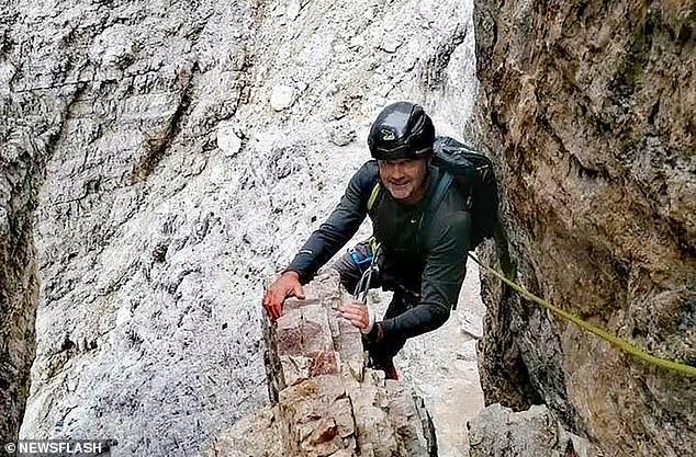 The 62-year-old was hiking at Cima Payer on the Adamello mountain on Saturday when he fell.