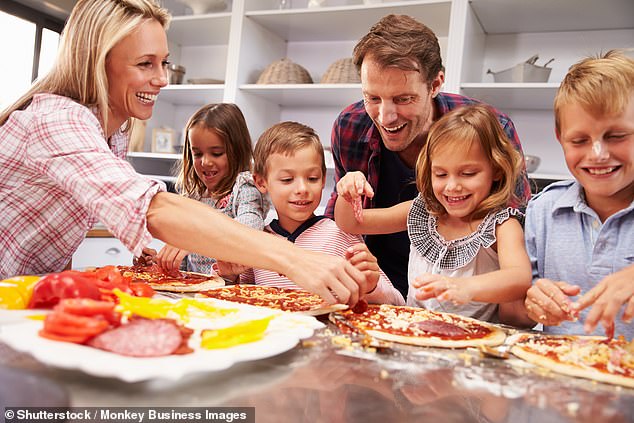 She explained in the video that her children, 'always wake up from their naps hungry, so why not feed them the most nutrients now and then eat something later?' (file image)