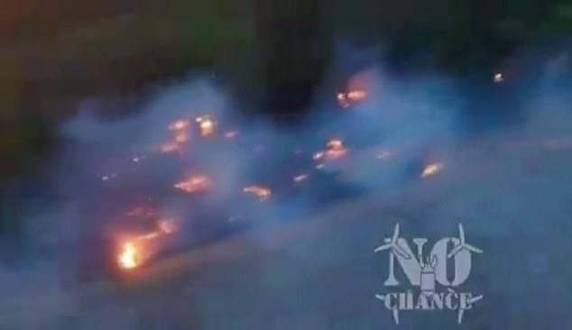 The video was posted by Ukraine's 108th Separate Territorial Defense Brigade with a single word, referencing the dragons from Game of Thrones: 'Drakaris'.