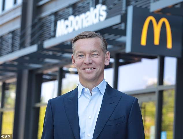 McDonald's CEO Chris Kempczinski (pictured) commented at a press conference on April results: 