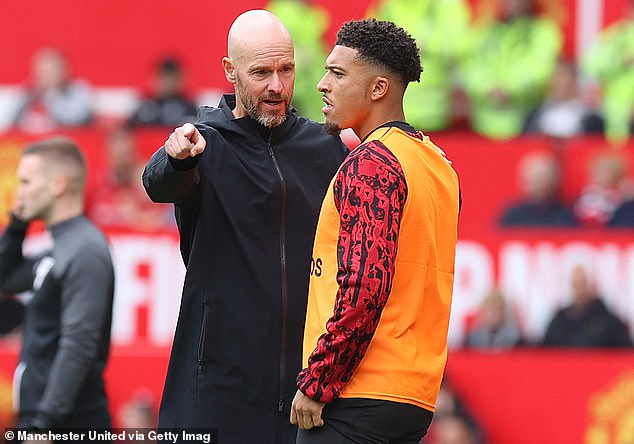 Sancho had been in exile at Manchester United last season after a clash with manager Erik ten Hag.