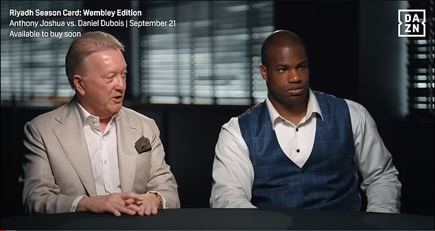 Daniel Dubois (right) told Hearn that he 