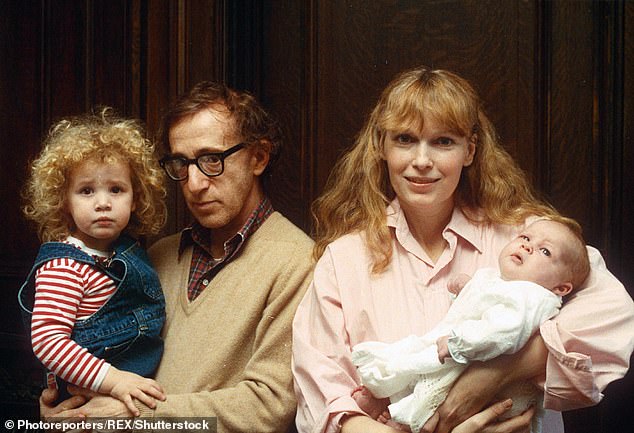 A week later, Allen, who was never charged or prosecuted, sued the Rosemary's Baby alum for full custody of their son Satchel (now Ronan) and adopted sons Dylan (left, pictured in 1988) and Moses.