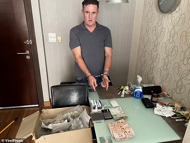 Charly Garcia, 48, from London (pictured), was arrested in Chiang Mai in March on suspicion of possessing drugs with intent to distribute, a crime that can carry the death penalty in Thailand.