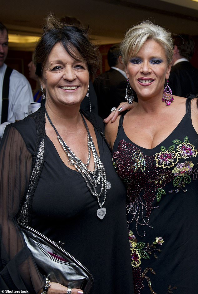 Sam's wedding to Linda came six years after she lost her beloved girlfriend of 12 years, Myra Stratton, to cancer (pictured together in 2010).