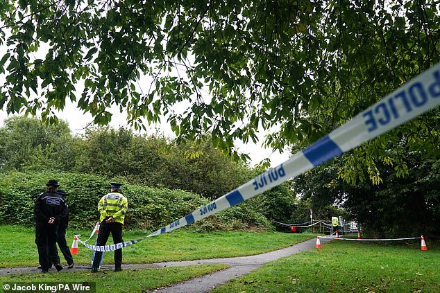 A police cordon remained in place on Tuesday as police announced that three 12-year-olds and two 14-year-olds had been arrested on suspicion of murder.