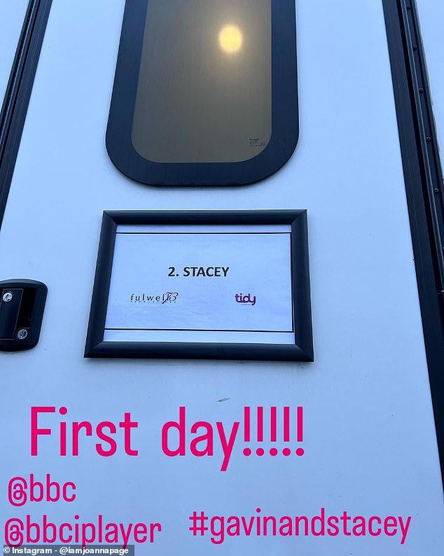 Joanna also posted a photo of her trailer with the caption: 