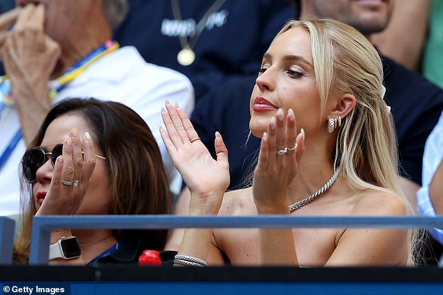 Fritz was cheered on by his girlfriend Morgan Riddle during this US Open quarter-final match.