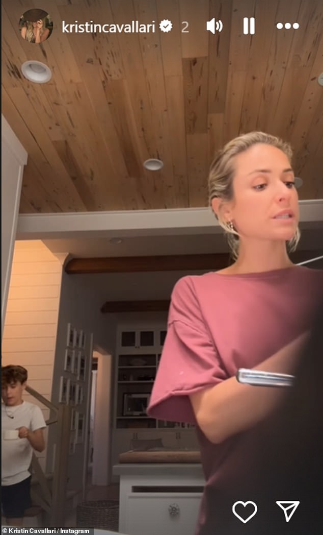 In the clips, Camden is seen hanging out in the kitchen with his mother as she prepared pumpkin spice syrup on the stove in their Tennessee home.