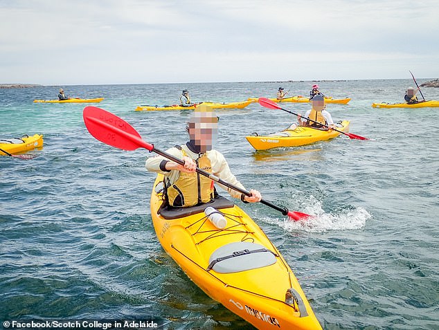 Scotch College students in Adelaide have enjoyed going to Goose Island on the Yorke Peninsula for school camps since 1966, taking part in activities such as snorkelling, kayaking and sailing (pictured are Scotch College students on school camp)