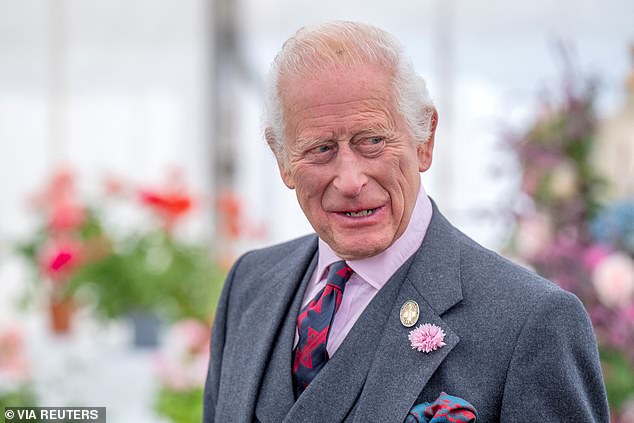 King Charles visits the Royal Horticultural Society's 200th flower show in Aberdeen on 31 August