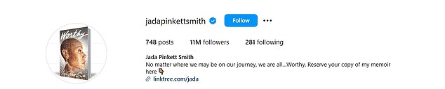 1725416856 827 Jada Pinkett Smith sets her Instagram account to private after