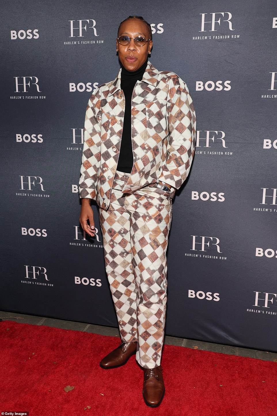 Chi creator Lena Waithe, 40, wore a plaid ensemble and a black turtleneck.