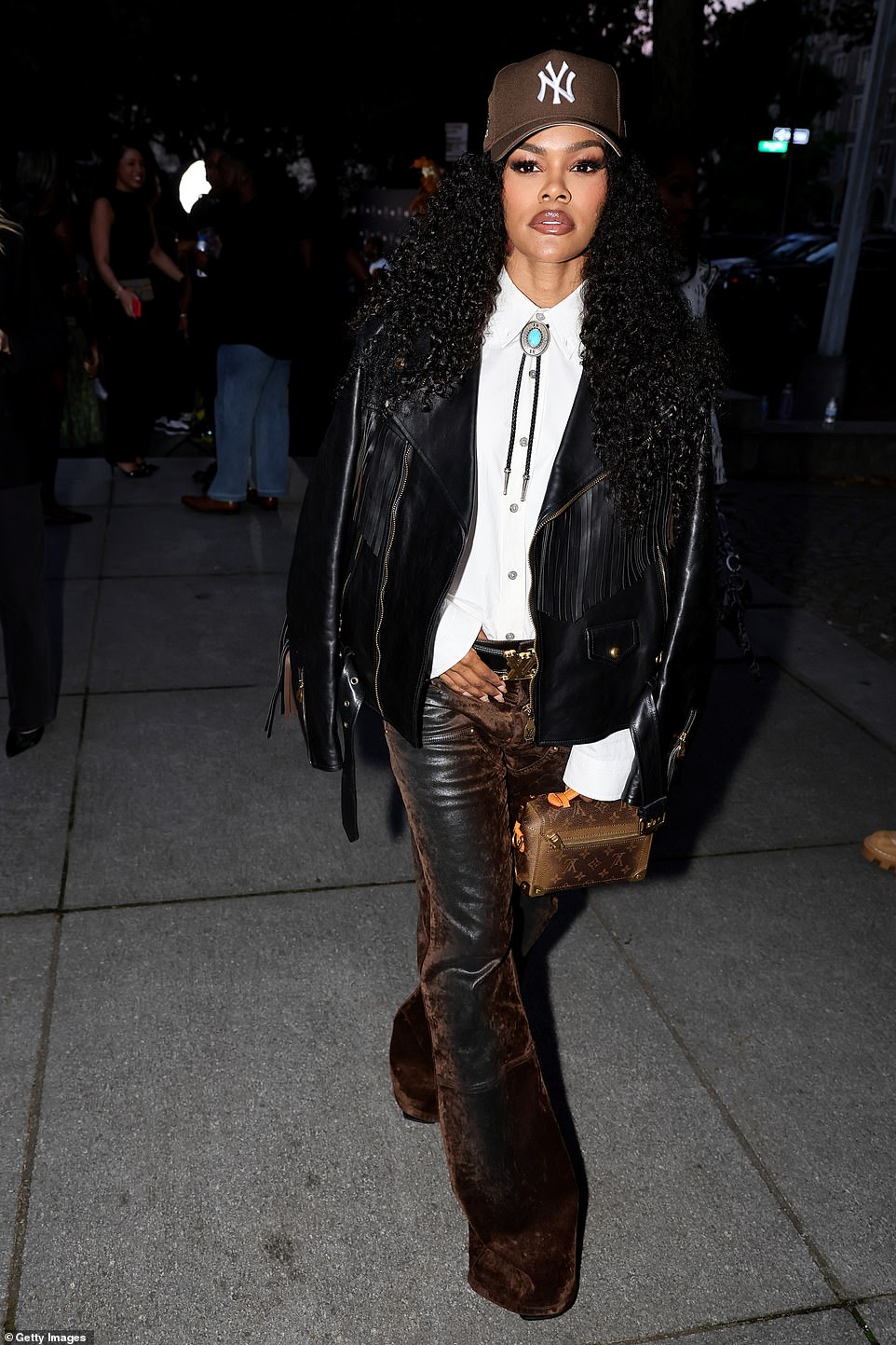 Teyana looked as fresh as ever when she arrived.