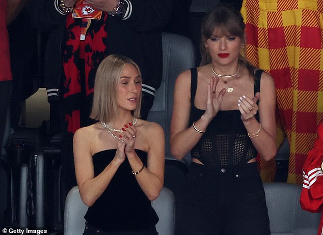 The Australian franchise of fashion brand Dion Lee has also collapsed following the collapse of a major partnership deal (pop star Taylor Swift, centre, wore a Dion Lee crochet corset top at the Super Bowl in February).