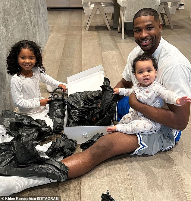 She shares her two children with her cheating ex Tristan Thompson