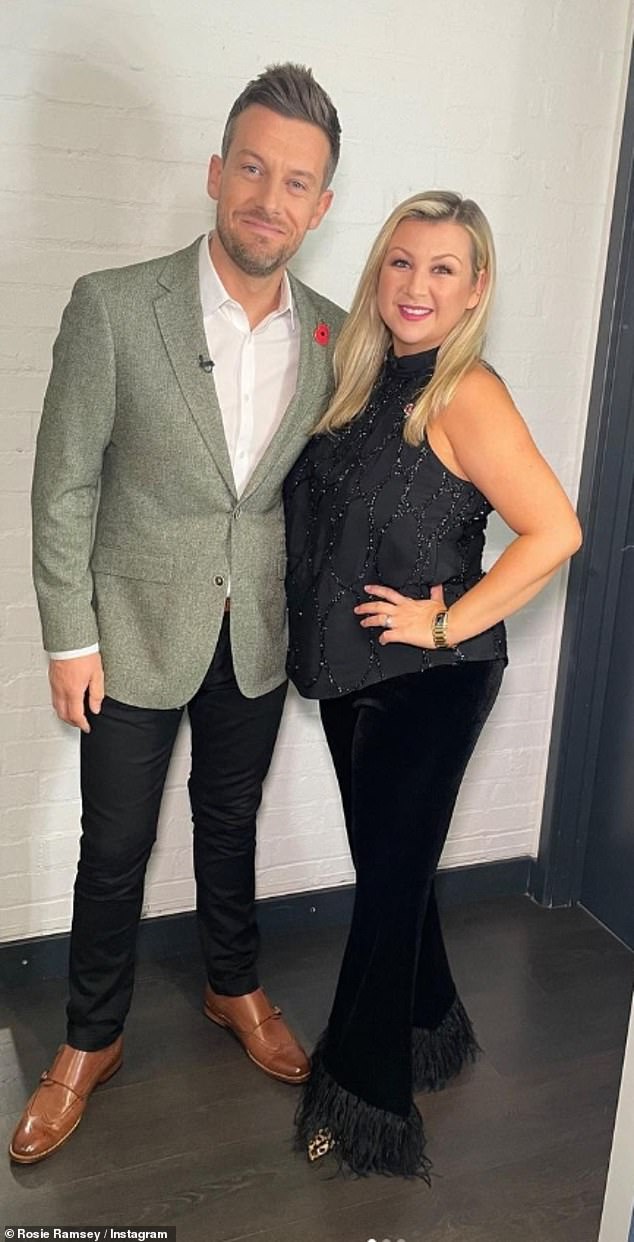 Rosie Ramsey, 37 (pictured with husband Chris before an appearance on The Graham Norton Show) is presenting Comic Relief this year.