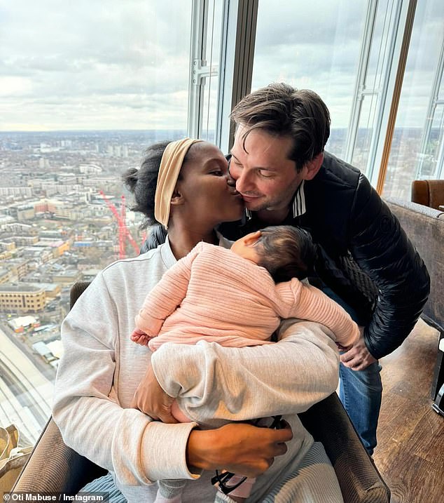 Oti and her husband Marius Lepure, 41, became parents in November. The little boy was born prematurely with an infection and spent six weeks in intensive care.