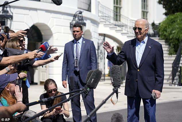 Biden spoke to reporters as he left the White House Monday afternoon for a Labor Day event in Pittsburgh.