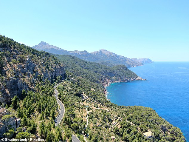 The 32-year-old British national was found near the spot where police had begun their search near the Torrent de Pareis, a river in the Tramuntana mountain range on the northwest coast of Mallorca (archive image of the Tramuntana mountain range)