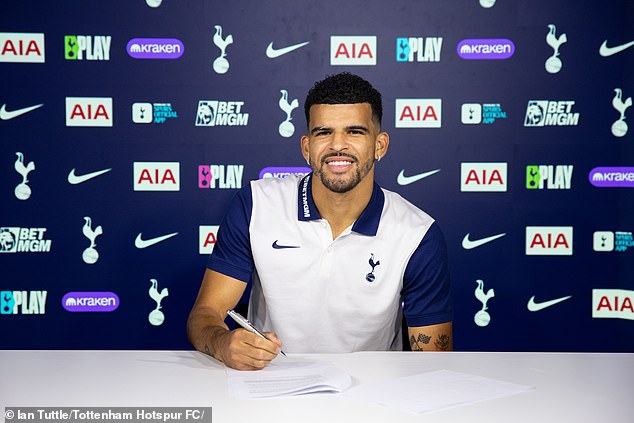 Dominic Solanke was the Premier League's most expensive signing after joining Spurs for £65m