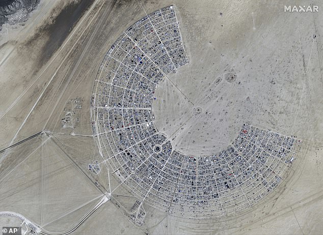 A satellite image shows Burning Man 2024. It is one of the most talked about festivals in the world.