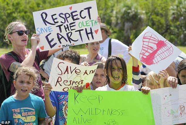 Protesters gathered at several state parks demanding the proposals be halted.