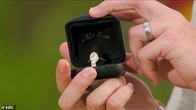 Devin, 28, met with Neil to pick out a stunning gold-set diamond ring for Jenn, 26, ahead of the final rose ceremony.