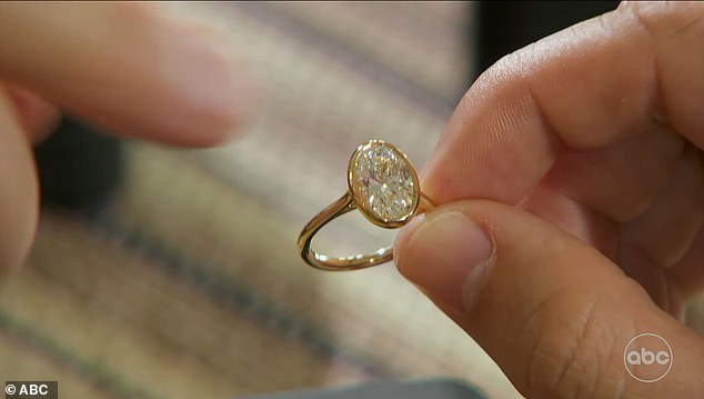 She chose an oval-cut ring with a yellow gold band and diamonds at the bottom for the season 21 show. Most of the rings Lane chose for The Bachelor or The Bachelorette cost around $100,000.