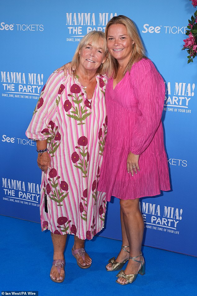 Linda Robson, 66, and her daughter Lauren looked pretty in pink as they arrived in bright pink summer dresses.