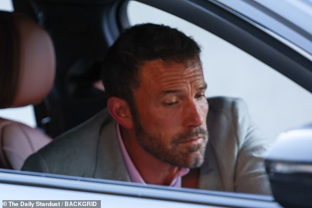 The 55-year-old Hustlers star was spotted arriving at the office only to see the 52-year-old actor leave just half an hour later.