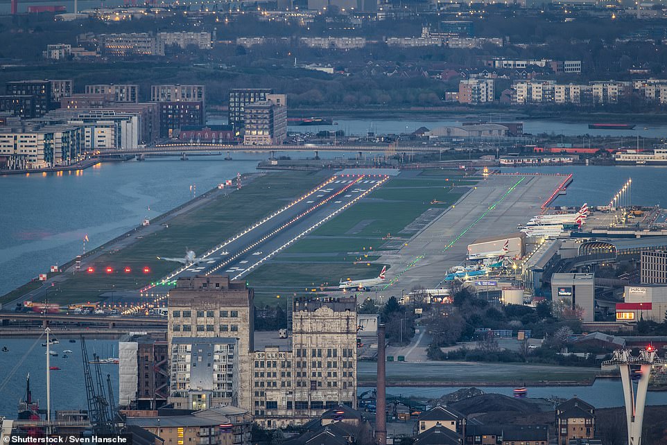 London City Airport (above) came second, with five stars for queues and staff.