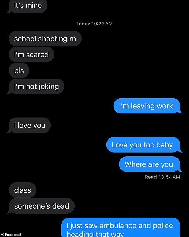 Heartbreaking messages between an Apalachee High School student and his mother revealed the moment the children learned there was an active shooter