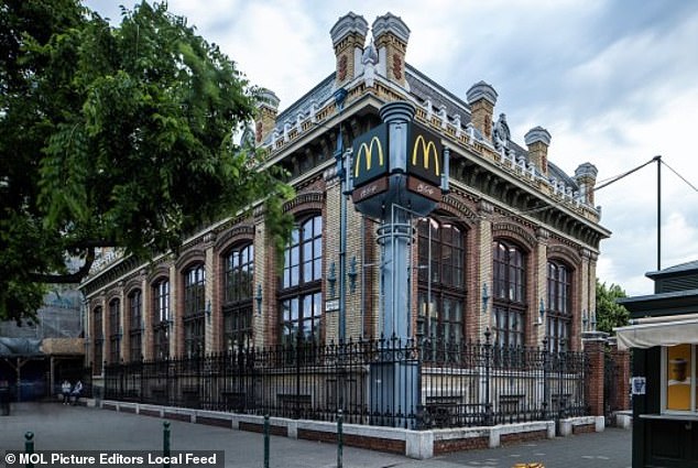 Originally opened in 1990, the McDonald's occupies part of the train station, built in 1877 by the Gustave Eiffel Company.