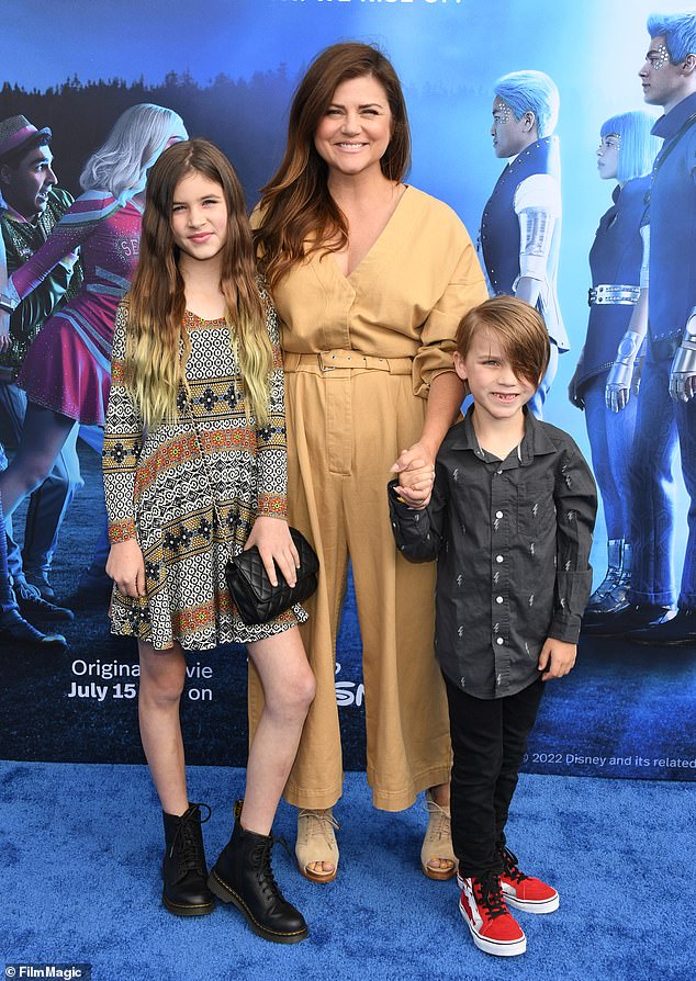 Mom: Thiessen and her family attend the Disney+ original film Zombies 3 Los Angeles premiere in Santa Monica in 2022