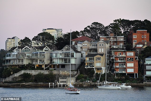 The incident occurred in Neutral Bay on Sydney's north shore, where the average house price is more than $3 million (pictured, Neutral Bay).