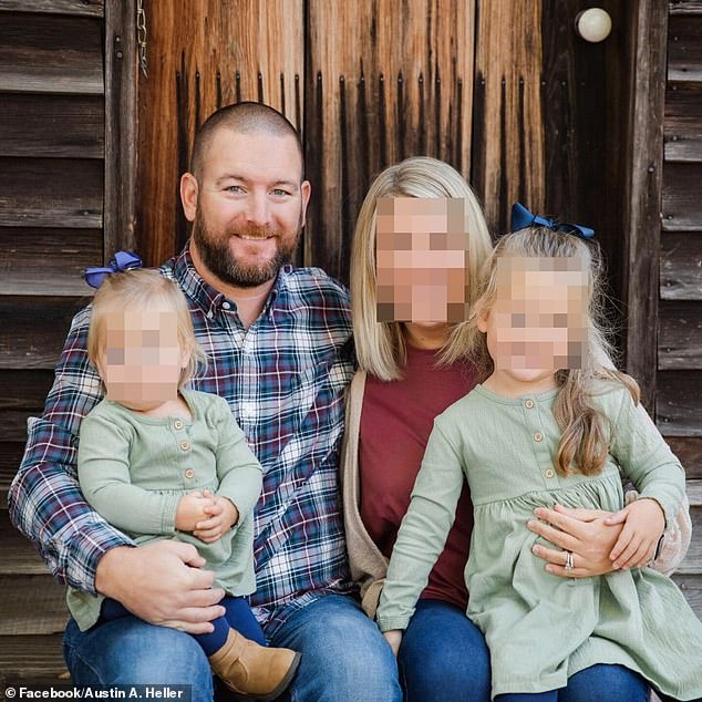 Ricky Aspinwall with his wife and two young daughters