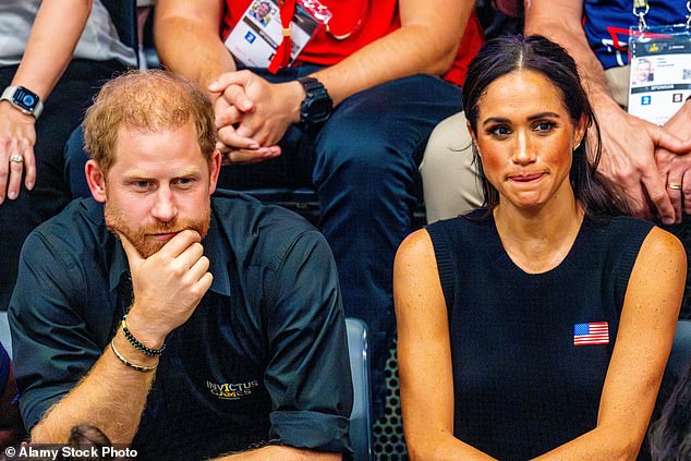 The Duke of Sussex and Meghan Markle are pictured here as spectators during the 2023 Invictus Games at the Merkur Spiel-Arena in the German city of Dusseldorf.